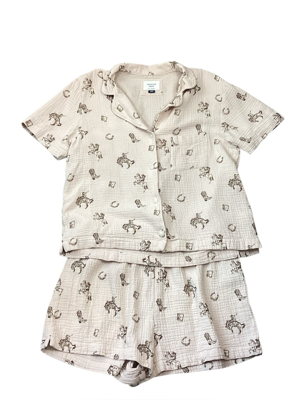 American Eagle Guaze Western Lounge Set Size Small
